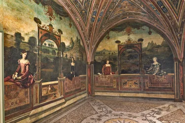 Pequena Sala das Damas Nobres (óleo sobre tela colado nas paredes)