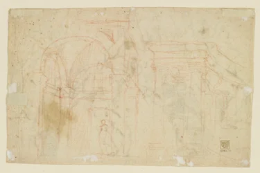 Estudos de Anjos e Cupidos (Recto); Estudos Arquitectónicos (verso)