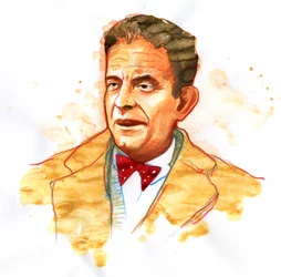 Retrato do psiquiatra e psicanalista francês Jacques Lacan (1901-1981) (Retrato do psicanalista e psiquiatra francês Jacques Lacan)