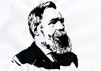 Retrato de Friedrich Engels (1820-1895), teórico e político socialista alemão (filósofo, cientista social e jornalista alemão Friedrich Engels)