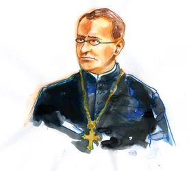 Retrato de Gregor Mendel (1822-1884) monge católico e botânico fundador da genética (Retrato de Gregor Mendel cientista moraviano de língua alemã e frade agostiniano que ganhou fama póstumo como o fundador da ciência moderna da genética)