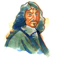 Retrato de René Descartes (1596-1650), filósofo e escritor inglês