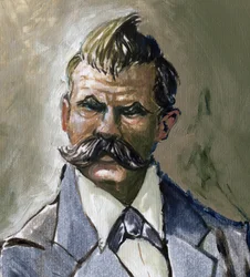 Retrato do filósofo alemão Friedrich Nietzsche (1844-1900).