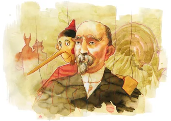 Retrato do escritor italiano Carlo Collodi (1826-1890) autor do personagem de Pinóquio (Retrato do escritor italiano Carlo Collodi)