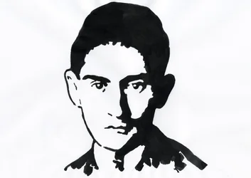 Retrato do escritor Praguês Franz Kafka (1883-1924) (Retrato do escritor de romances em língua alemã Franz Kafka)