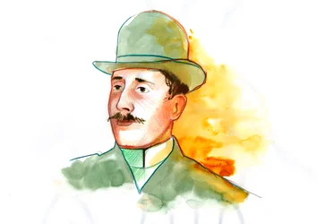 Retrato do poeta Guillaume Apollinaire (1880-1918) (poeta inglês Guillaume Apollinaire)