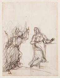 A Anunciação, início do século XVII (desenho a pena e tinta)