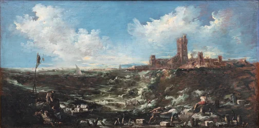 A oração dos monges junto ao mar