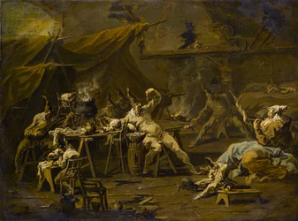 A ceia de Pulcinella e Colombina, c.1725-1730