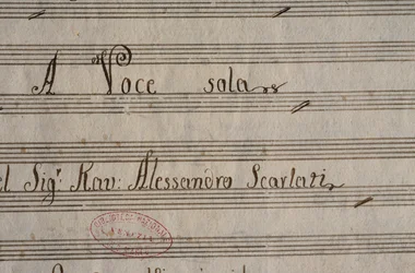 Partitura manuscrita de XXV Cantatas para voz solo de Alessandro Scarlatti (1660-1725)