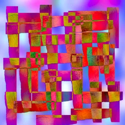 estrutura geométrica de cristal,2019,(meio misto)