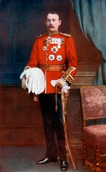 Tenente-General Sir Archibald Hunter, comandando a 10ª Divisão, África do Sul, 1902.