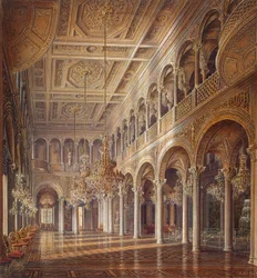 Interiores da Pequena Ermida, Sala do Pavilhão, meados do século XIX.