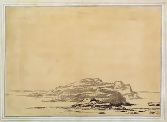 Fantastic Landscape, 1780-85 (lavar com lápis sobre papel)