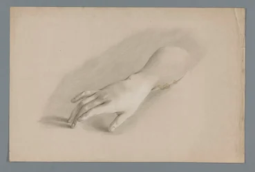 Modelo de gesso de uma mão