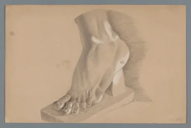 Modelo em gesso de um pé