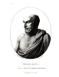 Demócrito (c.460-c.370 aC), gravado a partir de um busto no Museu do Vaticano