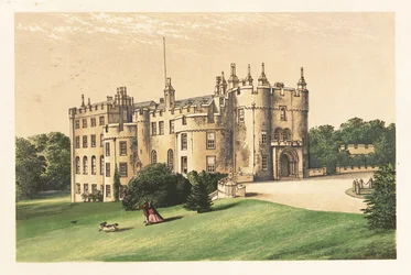 Castelo de Picton, Pembrokeshire, País de Gales. ,1880 (gravura)
