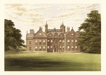 Willesley Hall, Leicestershire, Inglaterra. ,1880 (gravura)