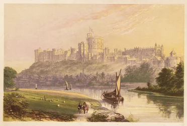 Castelo de Windsor, Berkshire, Inglaterra. 1880 (gravura)
