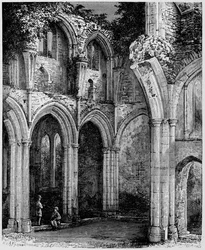 Arcos no transepto sul, abadia de Netley, c1880, 1897