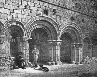 Casa do capítulo, abadia de Kirkstall, c1880, 1897