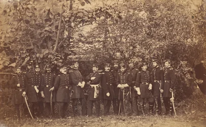General McClellan e Estado-Maior, ca. 1863.