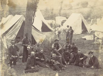 Grupo na Sede do Exército do Potomac, Antietam, outubro de 1862, 1862.