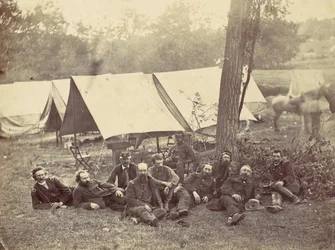Grupo na Sede do Exército do Potomac, Antietam, outubro de 1862, 1862.