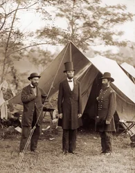O Presidente Lincoln no Campo de Batalha Antietam