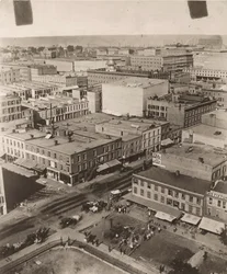 Veja o nordeste da cúpula do tribunal em Chicago, 1858