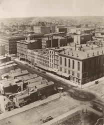 Veja o noroeste da cúpula do tribunal em Chicago, 1858