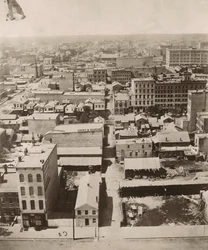 Vista oeste da cúpula do tribunal em Chicago, 1858