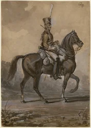 Dragão russo - Sauerweid, Alexander Ivanovich (1783-1844) - 1820 - Aquarela sobre papel - 22,9x16,2 - Coleção Particular