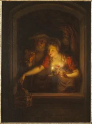 Uma mulher com uma vela acesa, 1818