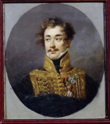 Retrato do Conde Alexander Olsufyev (1790-1853). (Retrato do Conde Alexander Olsufyev). Pintura de Alexander (Alexandre) Molinari (1772-1831), óleo sobre tela