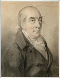 Retrato do Conde Grigory Alexeyevich Shcherbatov (1735-1810) - Molinari, Alexander (1772-1831) - Sanguine, giz preto e branco sobre papel - 29,8x23 - State Art Museum of Republic Tatarstan, Kazan