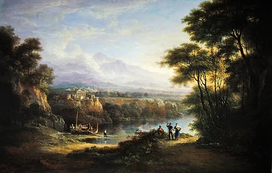 Paisagem clássica (óleo sobre tela)