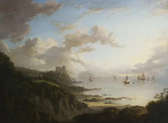 Castelo de Culzean do norte com Ailsa Craig, c.1816
