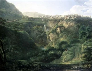 Vila de Hadrian no Tivoli com o Templo de Vesta (óleo sobre tela)