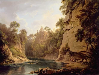Castelo de Hawthornden, perto de Edimburgo, c. 1820-22