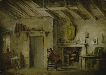 The Deans &39;Cottage, cenografia para&39; The Heart of Midlothian &39;, c.1819 (óleo sobre tela)
