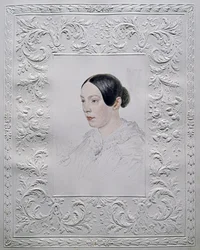 Retrato de Adelaida Alexandrovna Senkovskaya 1800-1858, née Baronesa von Rahl, final da década de 1840