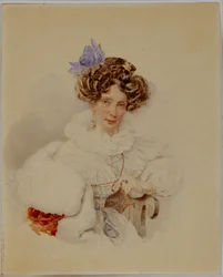 Retrato de Ekaterina Pavlovna Bakunina 1795-1869, antes de 1832