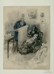 Pierre na família. Epílogo. Ilustração para o romance Guerra e Paz de Leo Tolstoy, 1911-1912.