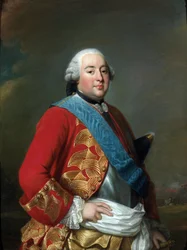 Retrato de Louis Philippe I (1725-1785), Duc de Orleans dit Le Gros - Peinture de Alexander (Alexandre) Roslin (1718-1793), ca 1770 - Oil on canvas - Nationalmuseum Stockholm