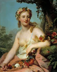 A Flora da Ópera, pintura de Alexandre Roslin (1718-1793), século XVIII, A. 0,72 x 0,91 m, Bordéus, Museu de Belas-Artes