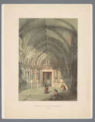 Bergportaal van Sint-Servaasbasiliek te Maastricht
Pórtico da igreja de St Servais, Maastricht (título sobre o objecto)
Antigos monumentos arquitectónicos do século XI ao século XIII no Limburgo (título da série)