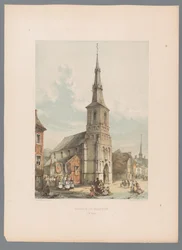 Vista da igreja de St. Martin em Sint-Truiden
Église de St. Martin à St. Trond (título sobre o objecto)