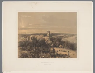 Ruínas do Castelo de Wilhelmstein
Wilhelmstein, Chateau-fort en ruines (título sobre o objecto)
Rolduc et ses environs (título da série)